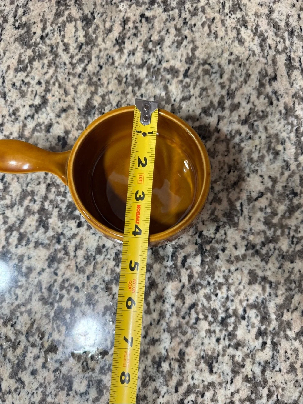 Franciscan Harvest Wheat Ceramic Handled Small Crock - Amber Brown